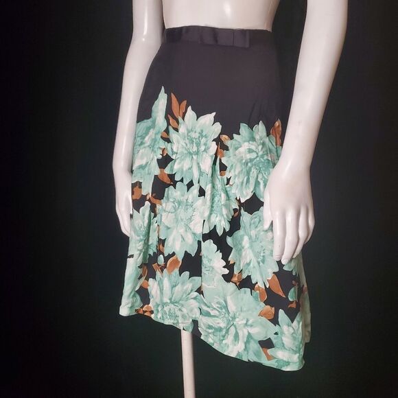 Speechless Black, Blue, & Brown Floral Skirt (7) - Picture 2 of 6